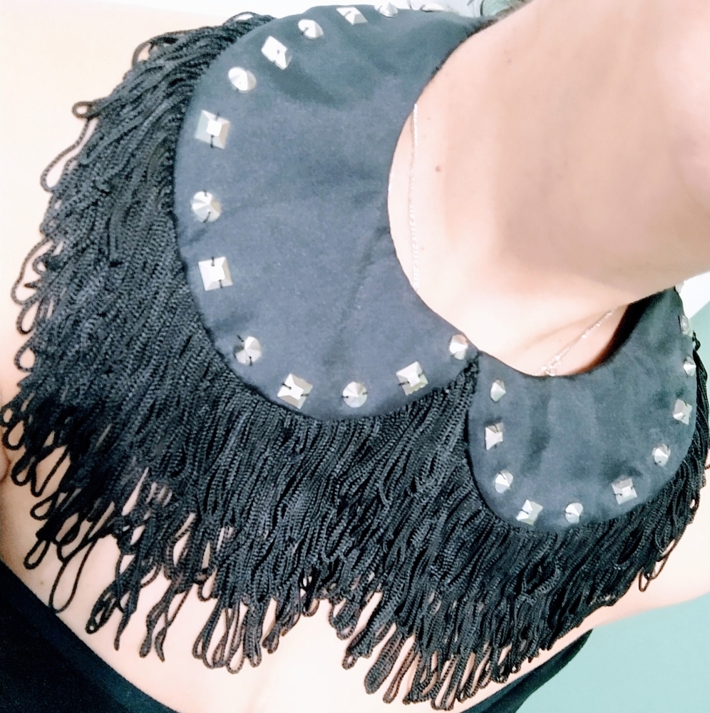 Asos Vintage Fringe Studded Collar